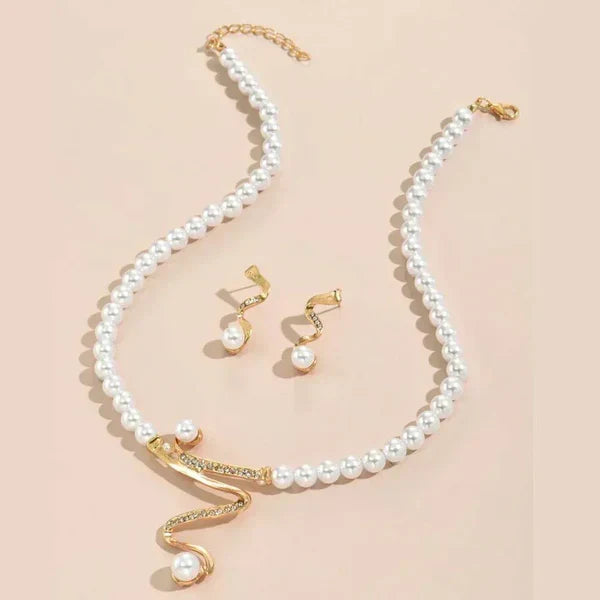 ÉCLAT | Set Collar y Pendientes de Perlas Naturales