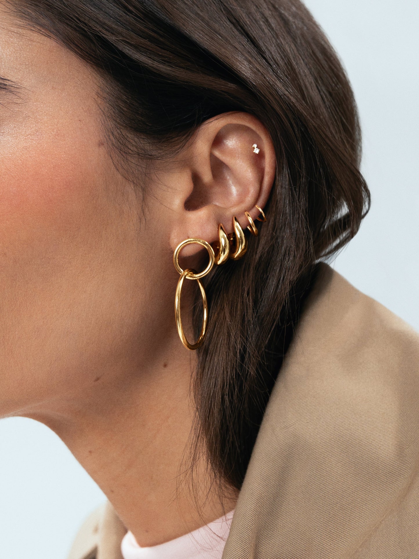 Pendientes Sister Baño Oro