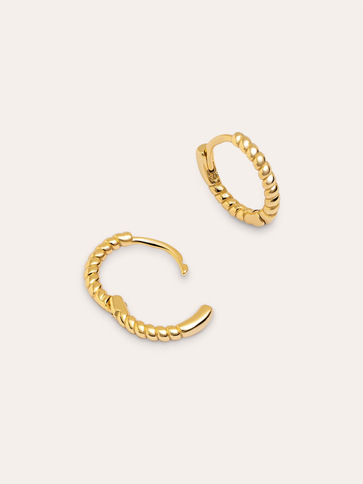 Pendientes Aro Twist Plata Baño Oro