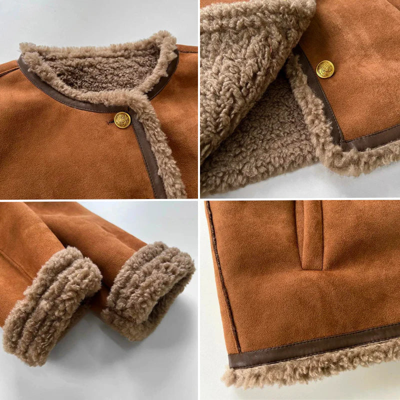 Chaqueta de ante con interior afelpado - Alvra