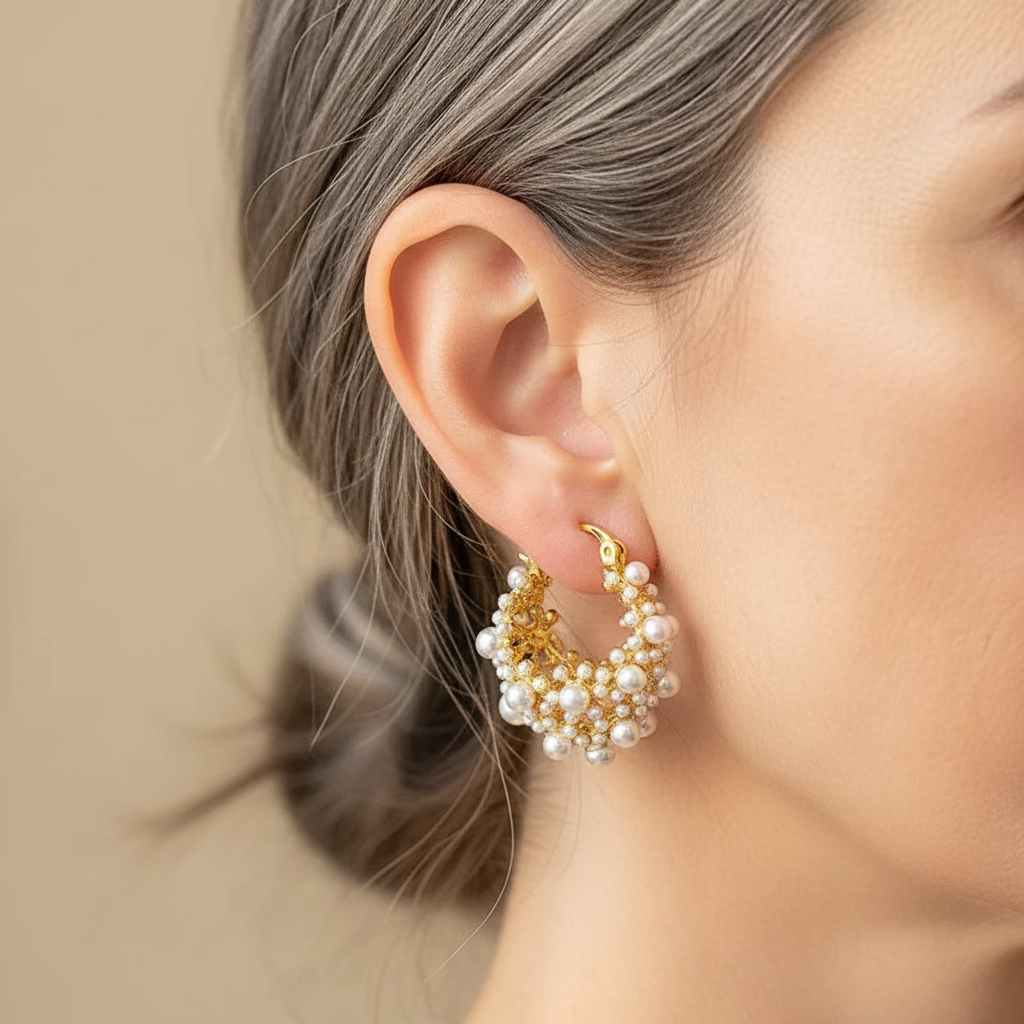 ÉCLAT | Pendientes de Aro Vintage en Oro y Perlas