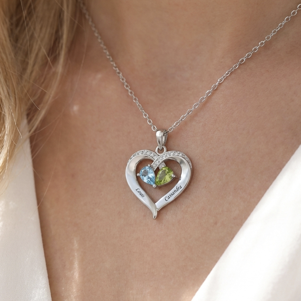 ÉCLAT | Name Necklace "Entwined Hearts"