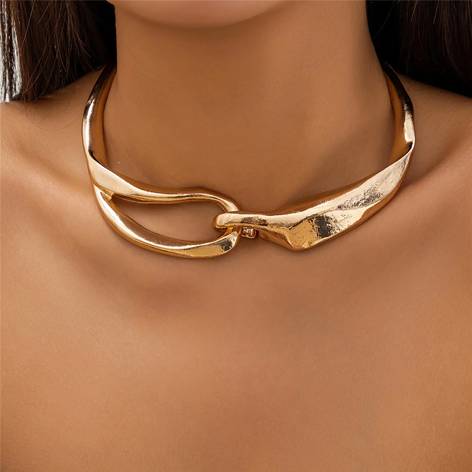 ÉCLAT | Collar de Oro Textura Audaz