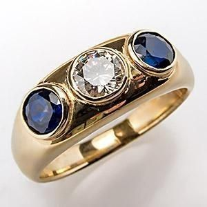 ÉCLAT | Anillo Vintage de Oro con Incrustación de Vidrio Azul y Circonio