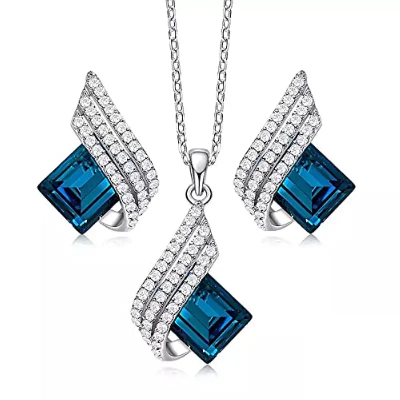 ÉCLAT | Conjunto de Joyería Aurora Azul
