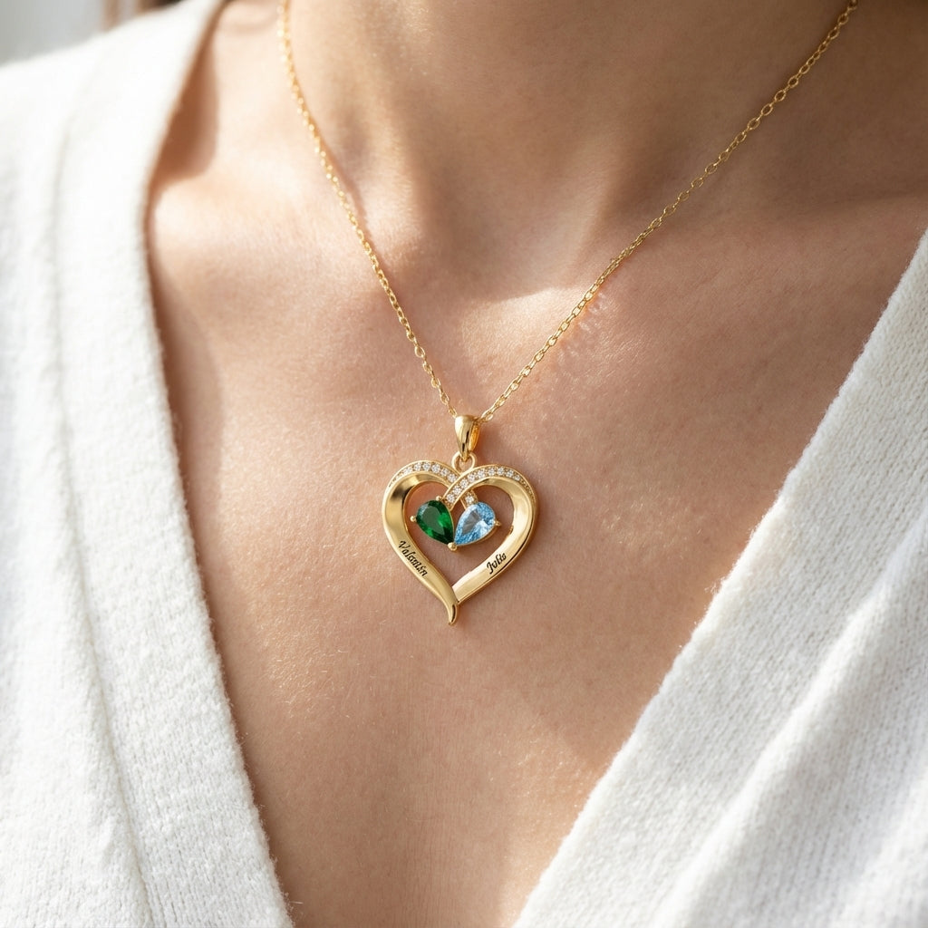 ÉCLAT | Name Necklace "Entwined Hearts"