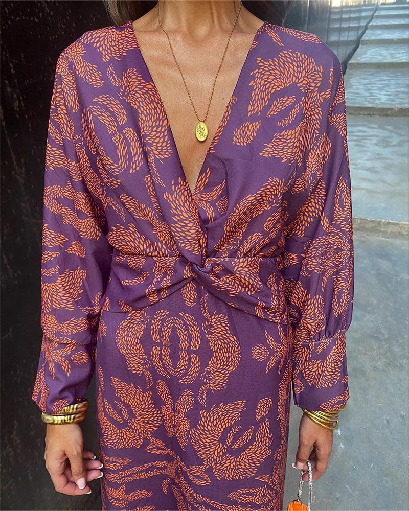 Vestido Midi Verano Elegante Con Corte Fluido