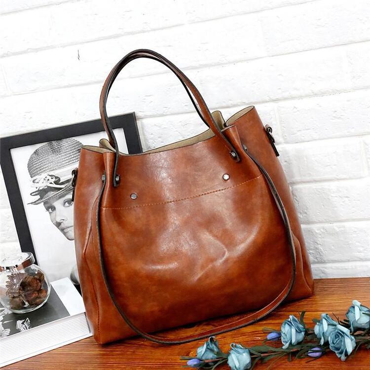 MEZTLI™ – Set Riley de 4 bolsos de cuero vegano vintage