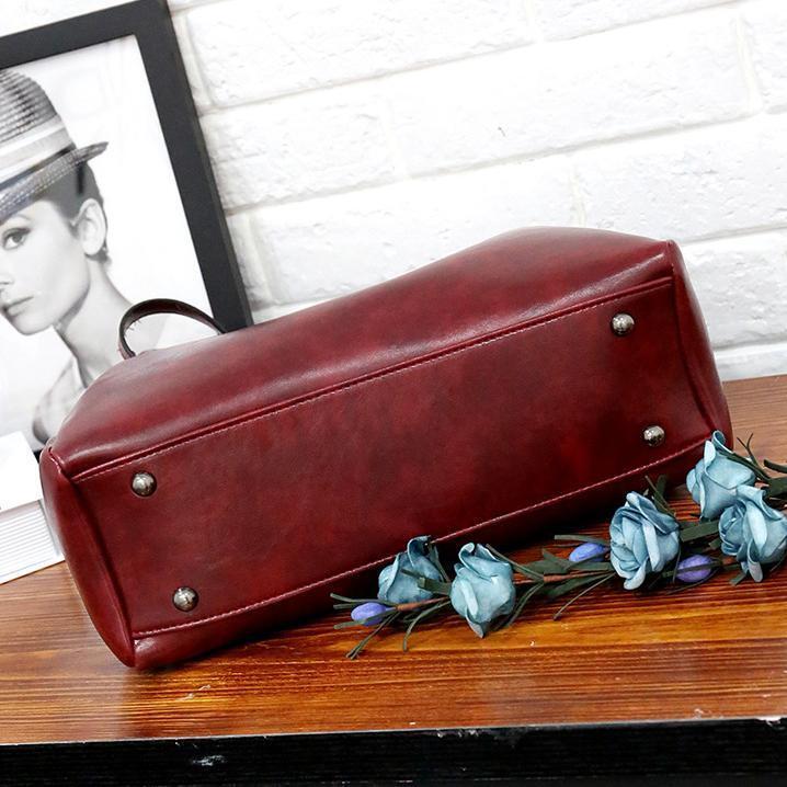 MEZTLI™ – Set Riley de 4 bolsos de cuero vegano vintage