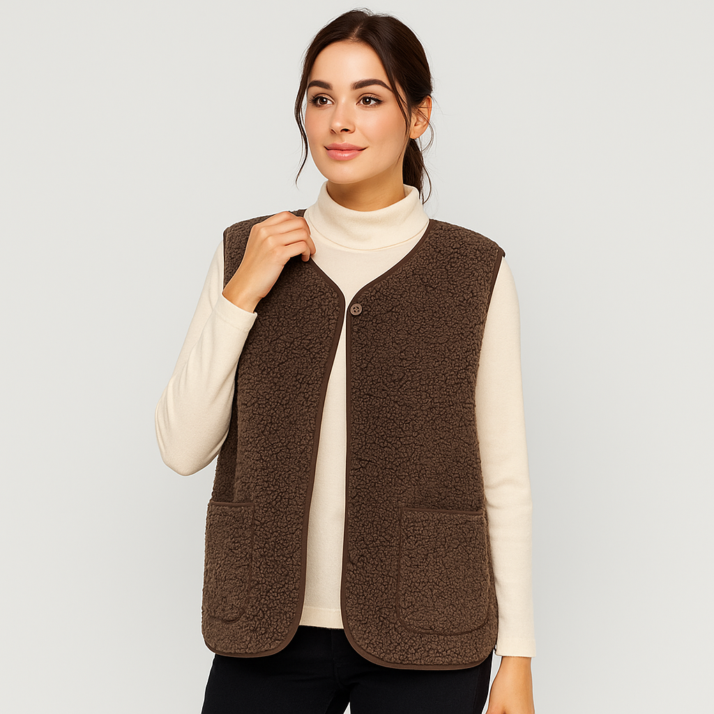 Chaleco afelpado para mujer estilo casual - Aimar