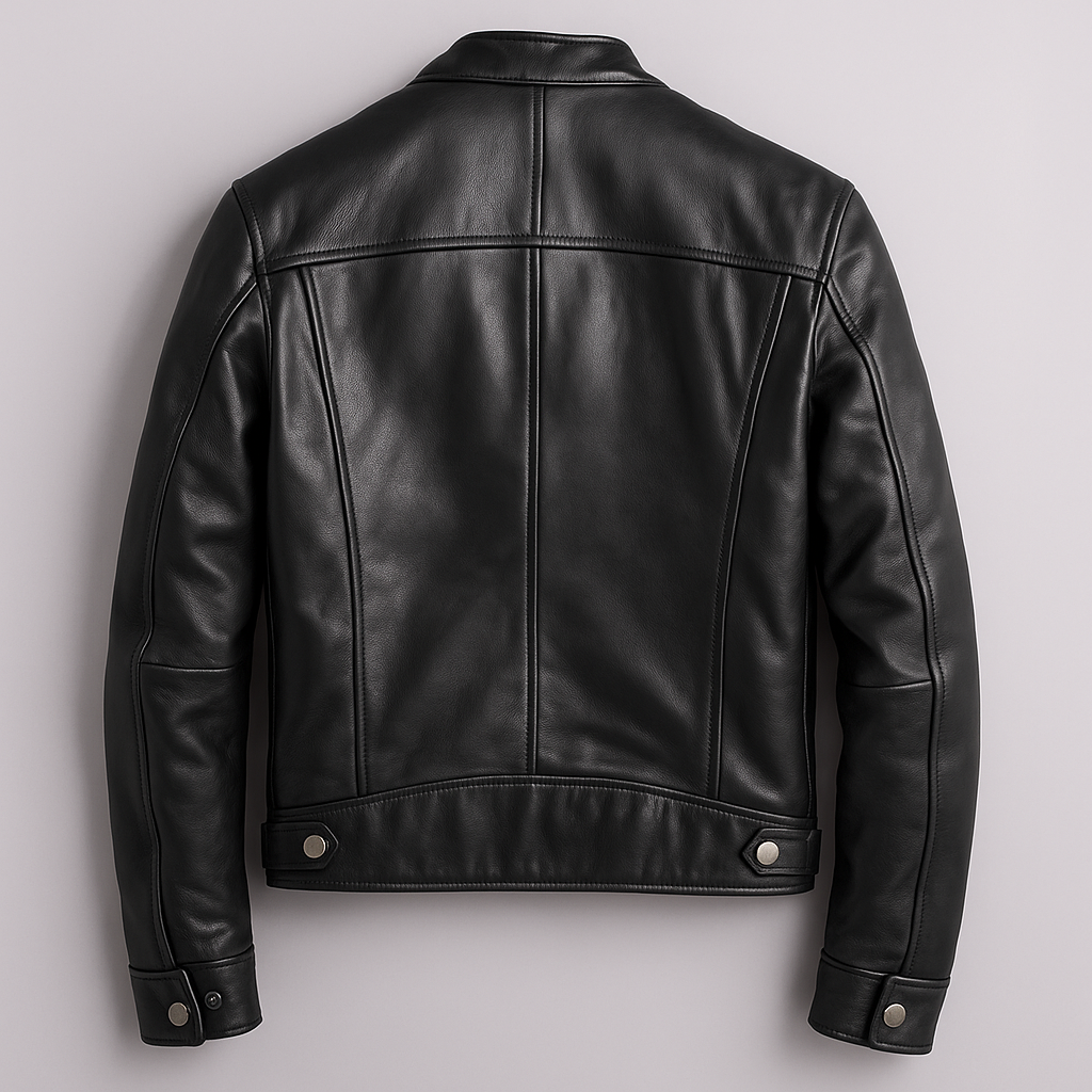 Kaizen | Chaqueta vintage de piel con cremallera