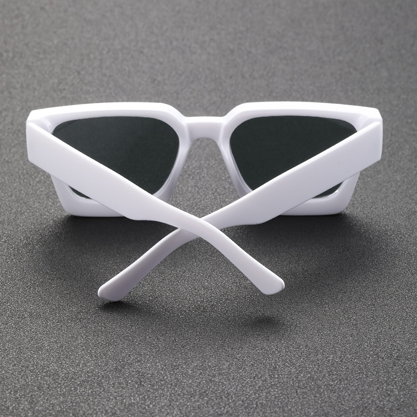 Gafas de sol para mujer blancas y grises - Montura cuadrada gruesa versátil estilo Y2K para hombre