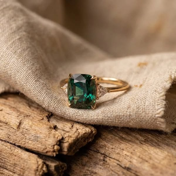 ÉCLAT | Anillo De Oro Con Piedra Preciosa Verde