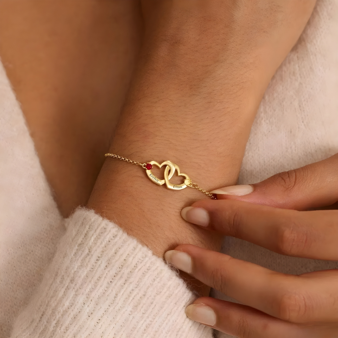 ÉCLAT | Pulsera Corazones Entrelazados