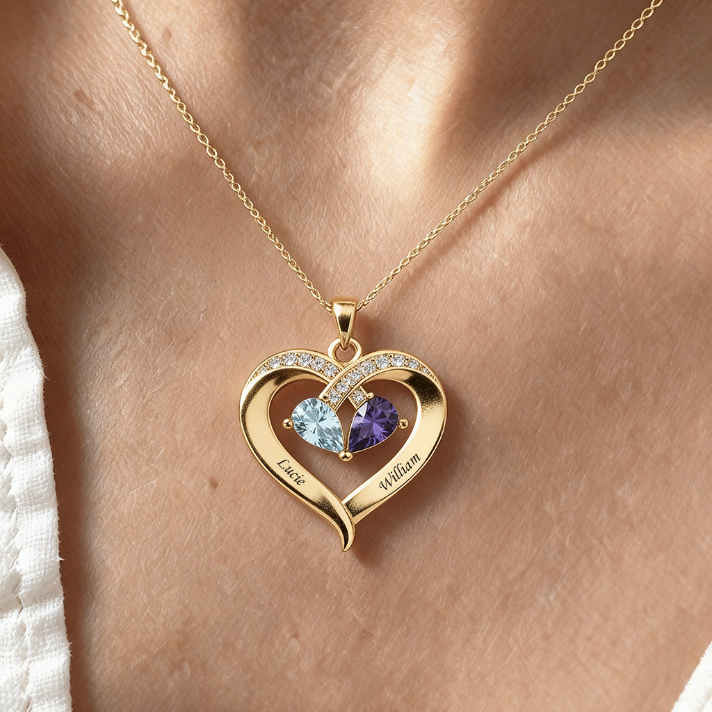 ÉCLAT | Name Necklace "Entwined Hearts"