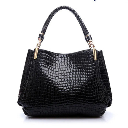 Bolso de hombro mujer con textura efecto brillante - Isadora