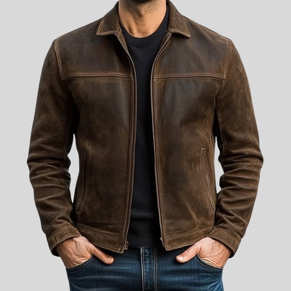 Kaizen | Chaqueta de Piel Con Cremallera