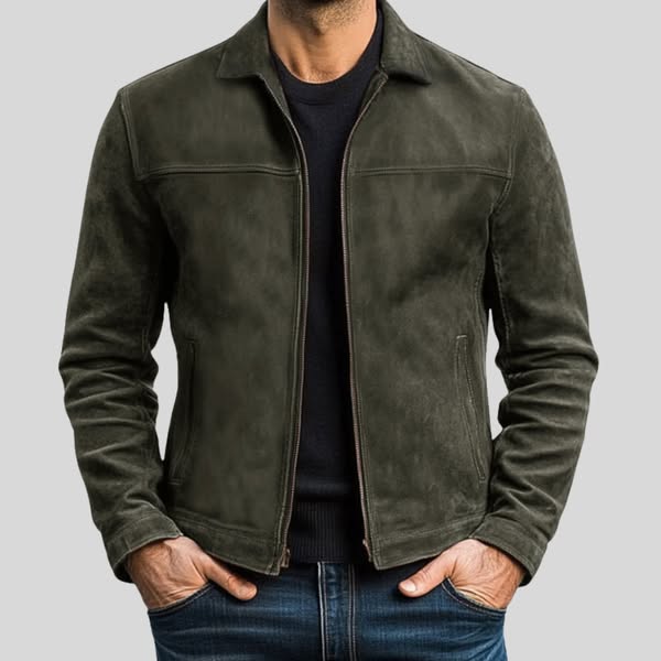 Kaizen | Chaqueta de Piel Con Cremallera