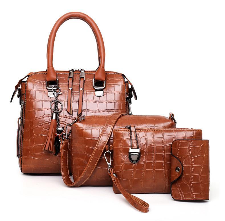 MEZTLI™ – Set Evelyn de 4 bolsos de cuero vegano
