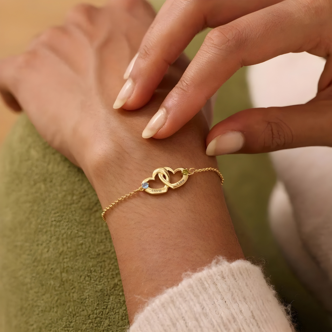 ÉCLAT | Pulsera Corazones Entrelazados