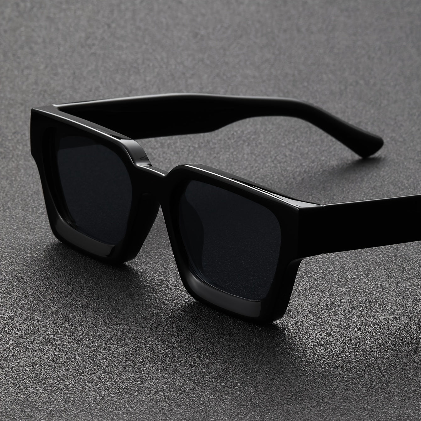Gafas de sol para mujer blancas y grises - Montura cuadrada gruesa versátil estilo Y2K para hombre