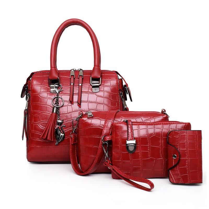MEZTLI™ – Set Evelyn de 4 bolsos de cuero vegano