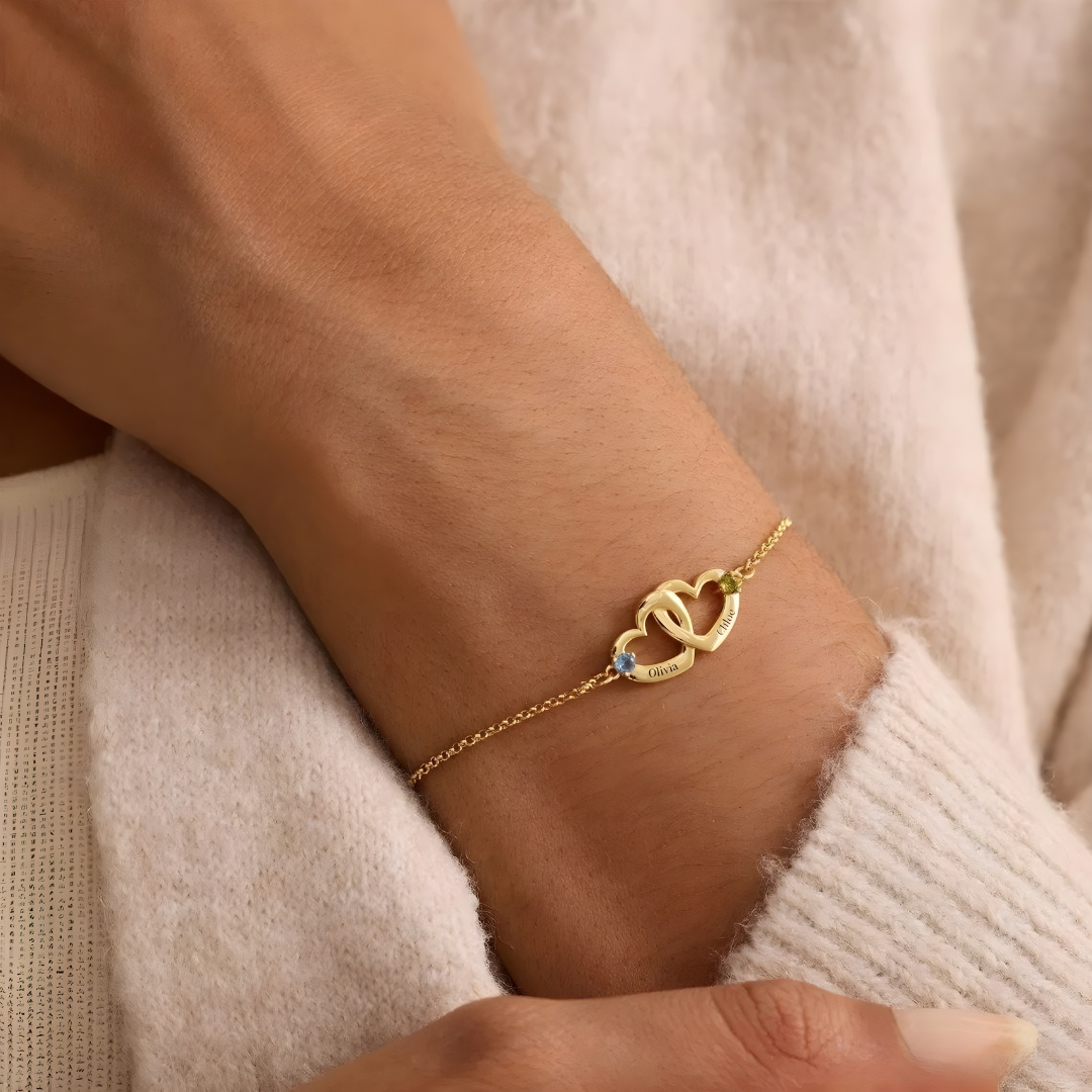 ÉCLAT | Pulsera Corazones Entrelazados