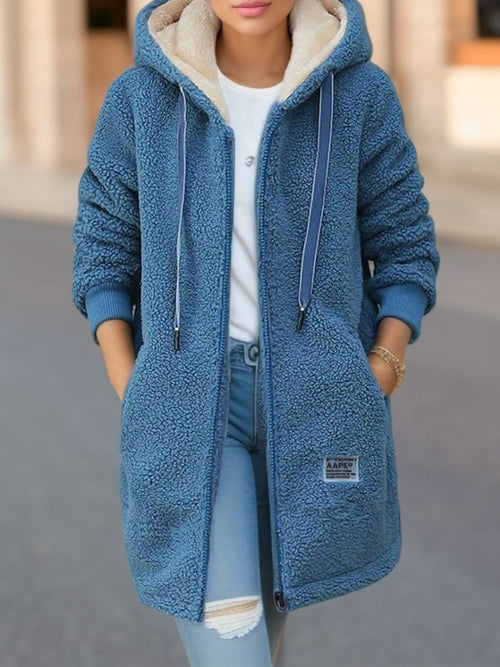 Cremallera frontal de la chaqueta Kjersti en azul