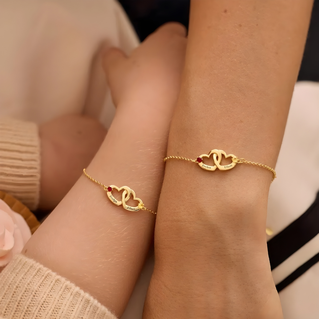 ÉCLAT | Pulsera Corazones Entrelazados