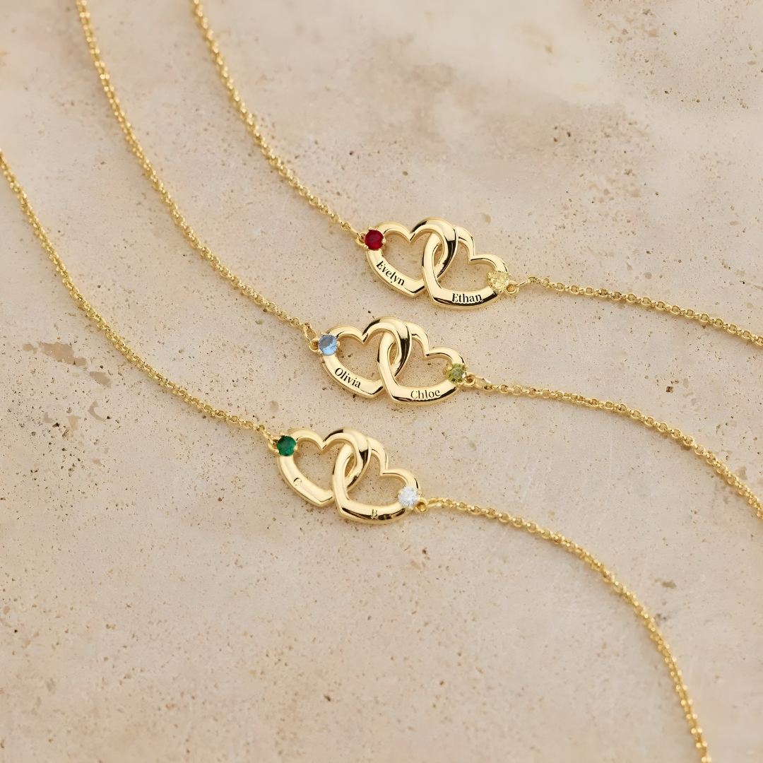 ÉCLAT | Pulsera Corazones Entrelazados