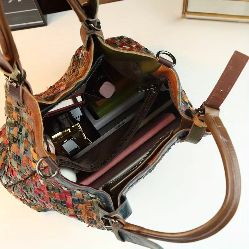 MEZTLI™ – Bolso Marina estilo patchwork