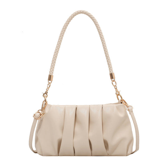 Bolso de hombro suave con pliegues – Evelina