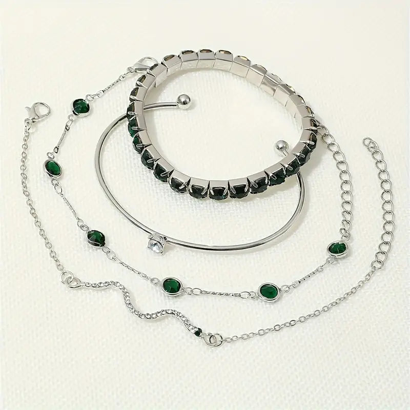 ÉCLAT | Conjunto de Pulseras Esmeralda Pura