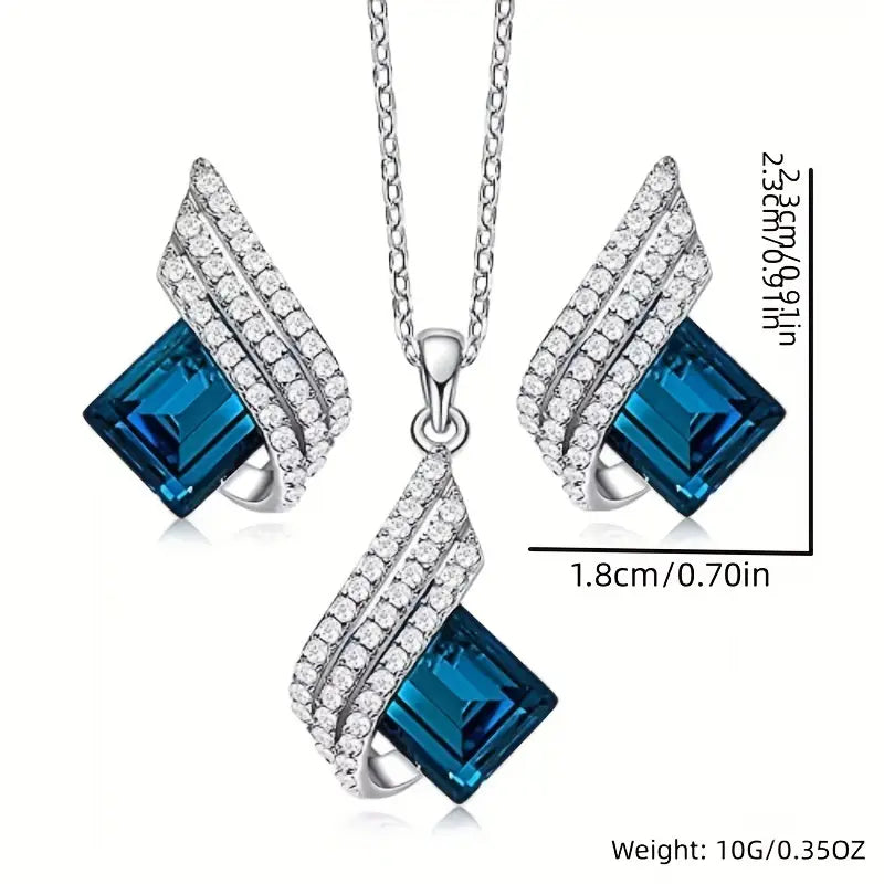 ÉCLAT | Conjunto de Joyería Aurora Azul