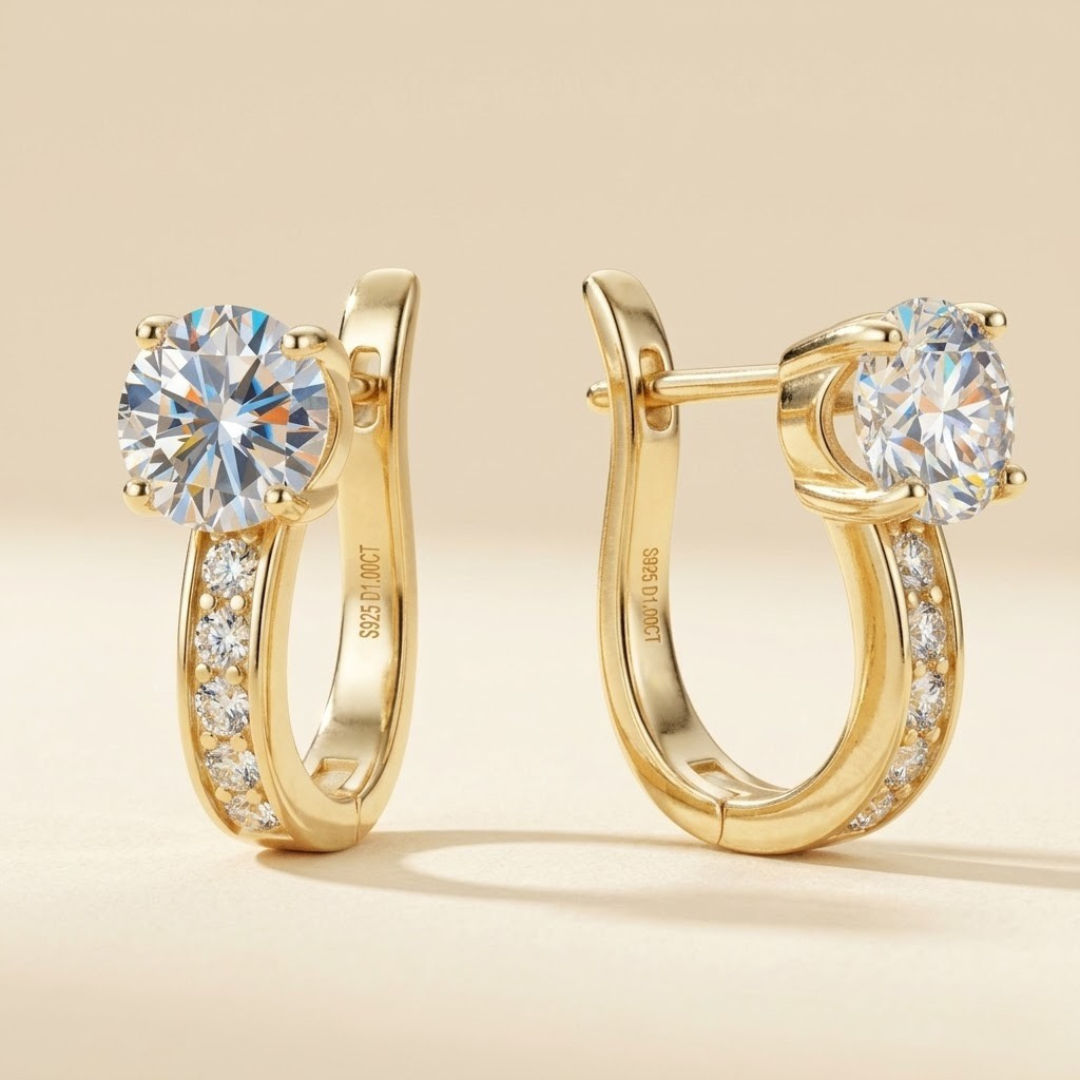 ÉCLAT | Pendientes Elegantes Channel | Oro