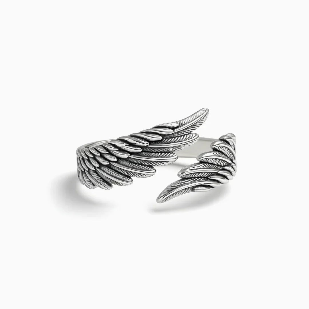 ÉCLAT | Alas De Ángel™ | Anillo Personalizado y Ajustable Con Nombre