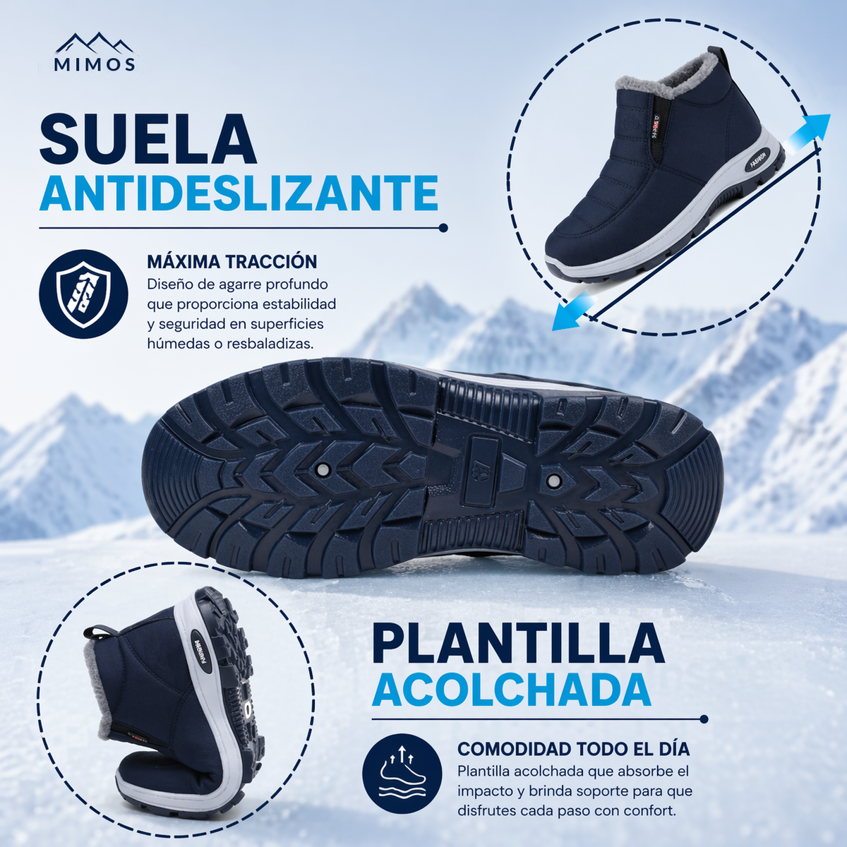 Sianna-Botines Impermeables Acolchados