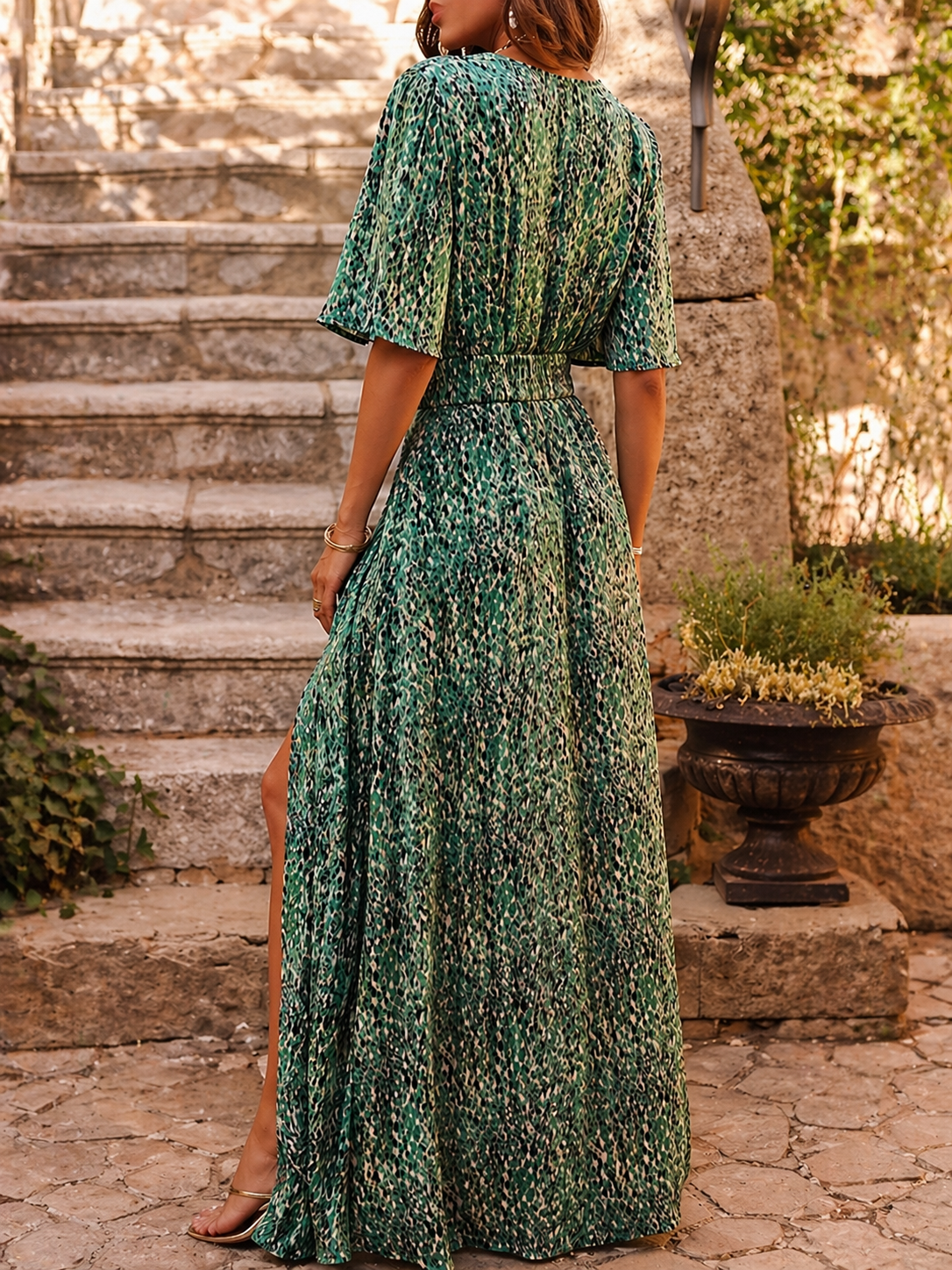 Dione™ Vestido largo con cinturón primavera/verano (Edición Limitada)
