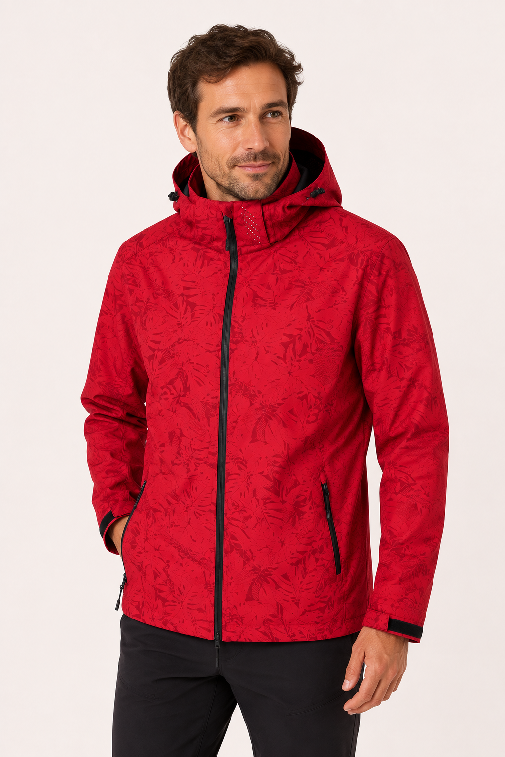 Chaqueta ligera cortavientos unisex con capucha y cierre de cremallera - Fassher