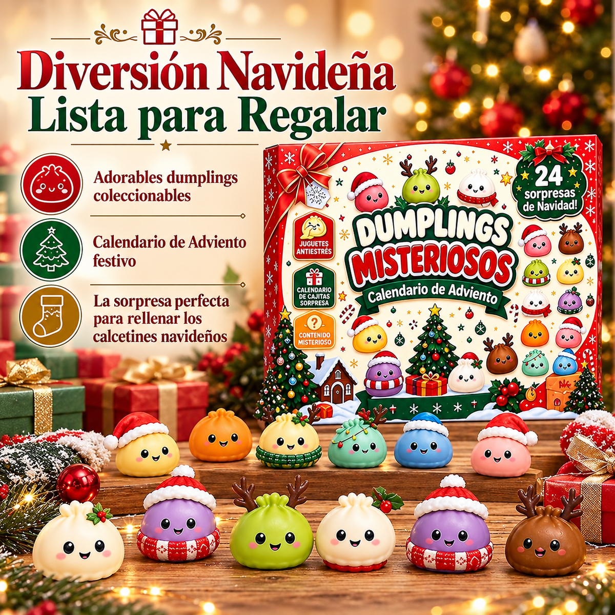 Calendario de Dumplings de Navidad
