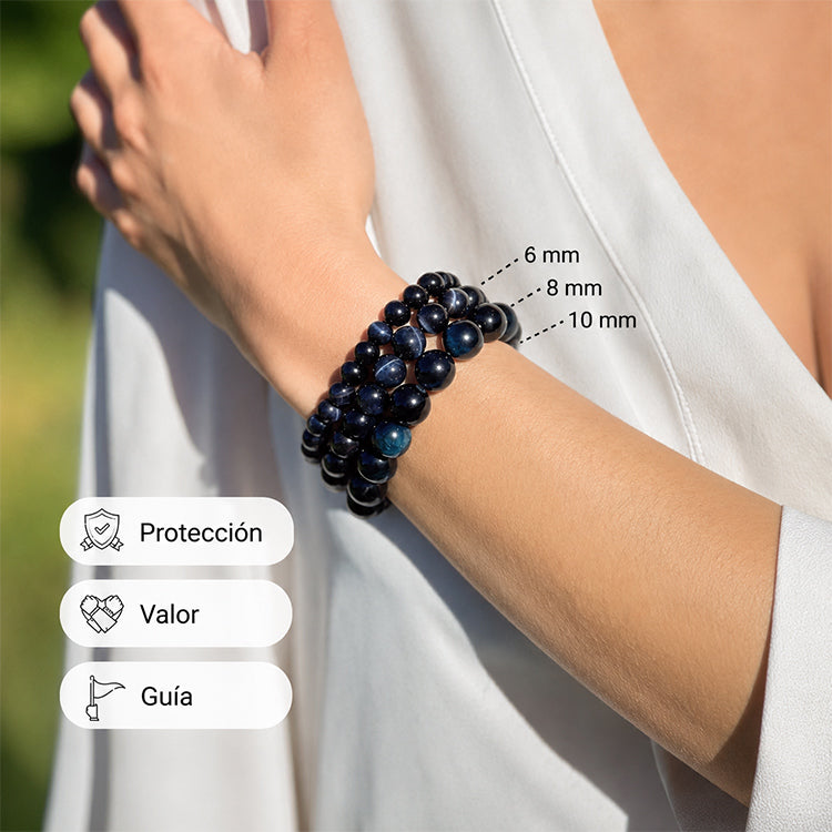 ÉCLAT | Ángel Guardián™ | Pulsera de Ojo de Halcón Natural