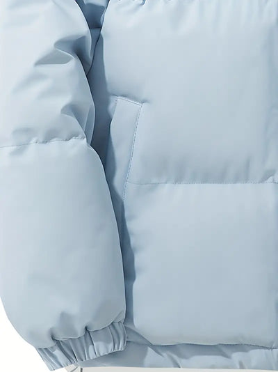 Manga y puño elástico de la chaqueta Stilla en azul claro