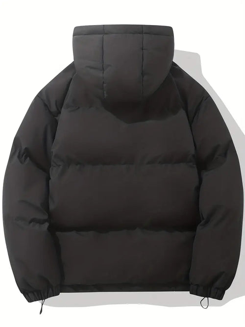 Puños elásticos y bajo con cordón de la chaqueta Stilla en negro, por detrás