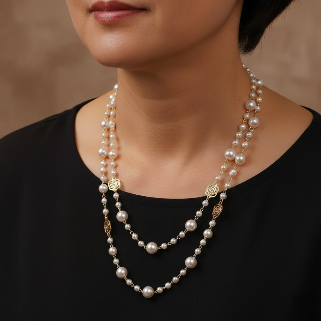 ÉCLAT | Collar Elegante en Oro con Perla