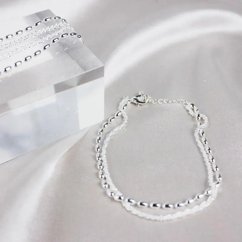 ÉCLAT | Set de Pulseras Elegantes de Plata con Circonitas