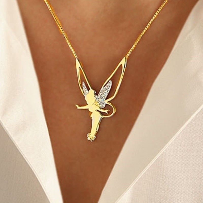 ÉCLAT | Collar Colgante Hada en Oro
