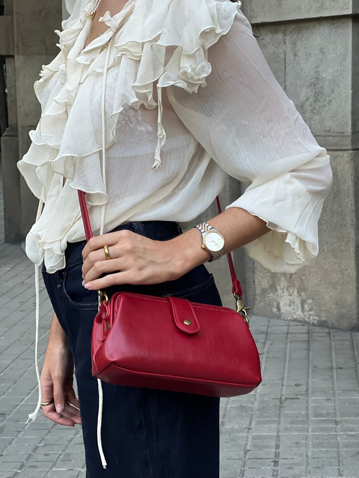 MEZTLI™ – Bolso Clara de cuero vegano vintage