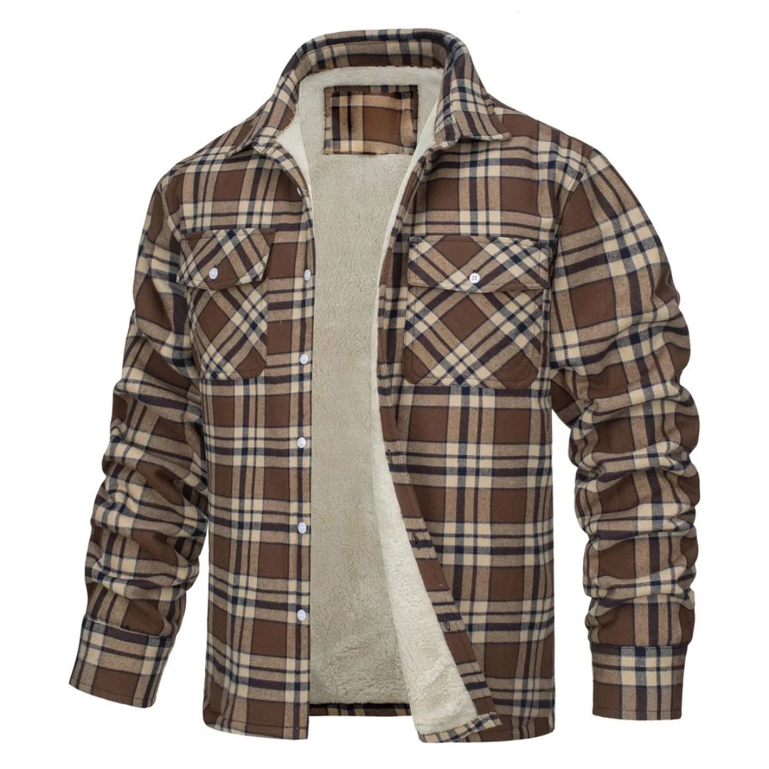 Kaizen | Chaqueta de cuadros con forro polar