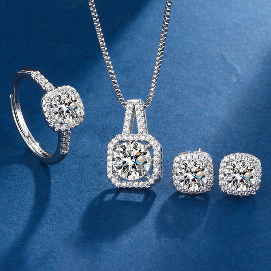 ÉCLAT | Joyas de Oro Blanco “Aria Cuadrada”