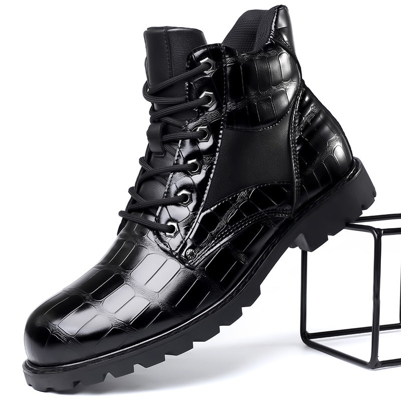 Sierra | Botas de Cuero con Diseño de Cocodrilo